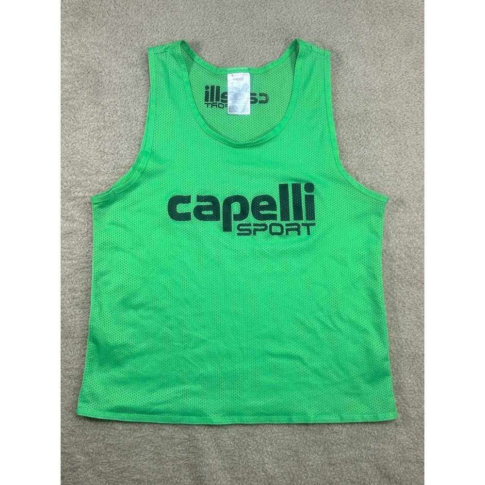 Capelli Sport Mesh Tank Top Bright Green Athletic Training Jersey‎ Size S